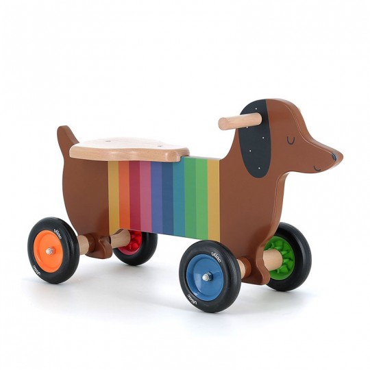 Porteur en bois Chien saussice multicolore Andy Westface - Vilac Vilac - 1