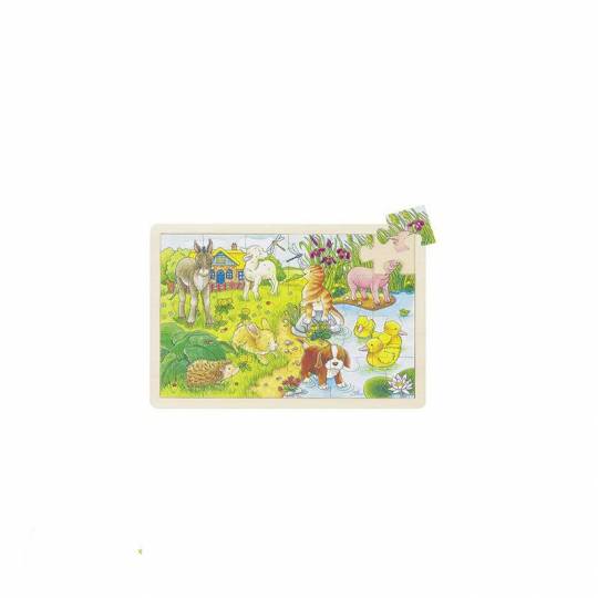 Puzzle en bois bébé animaux 24 pièces - Puzzle pour enfant Goki