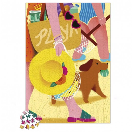 Puzzle 1000 pcs Sortie à la plage - Janod Janod - 2