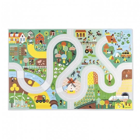 Tapis avec circuit Campagne Cross Roads - Janod Janod - 2