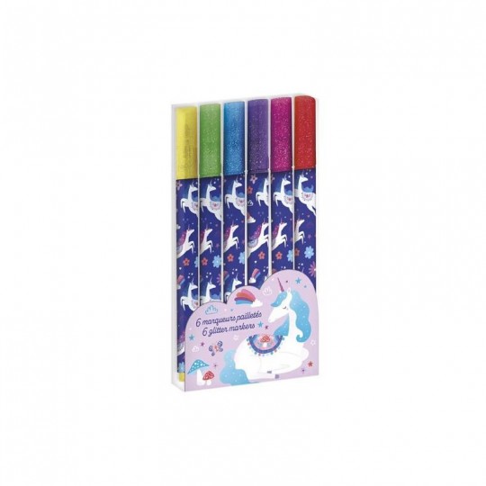 6 marqueurs paillettes Dreamland - Janod Janod - 1