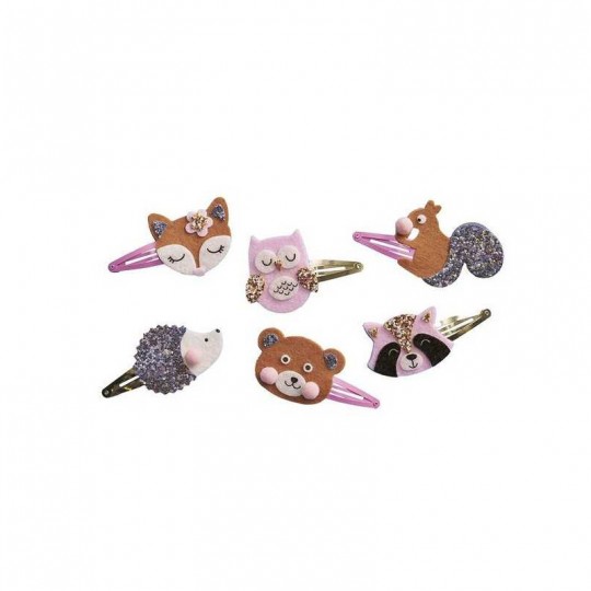 Les premiers ateliers bijoux : 6 Barrettes Pretty Forest à Créer - Janod Janod - 1