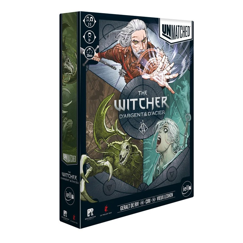 Boite de Unmatched - The Witcher : d'Argent et d'Acier
