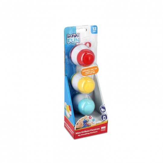 Mes 1ers feutres de dessin Gribou'feutres bleu, rouge, jaune - Infinifun Infinifun - 2