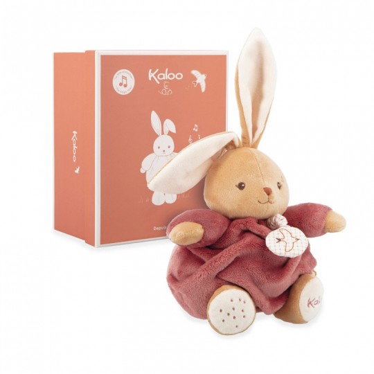 Peluche lapin Patapouf Bordeaux musical 17 cm - Kaloo kaloo - 3