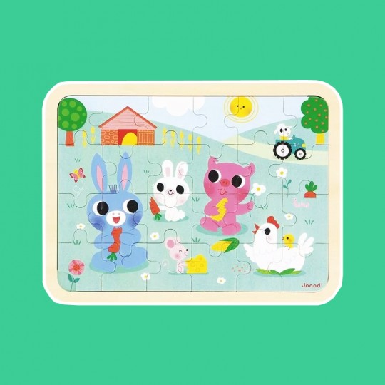Puzzle en bois 24 pcs La Ferme - Janod Janod - 2