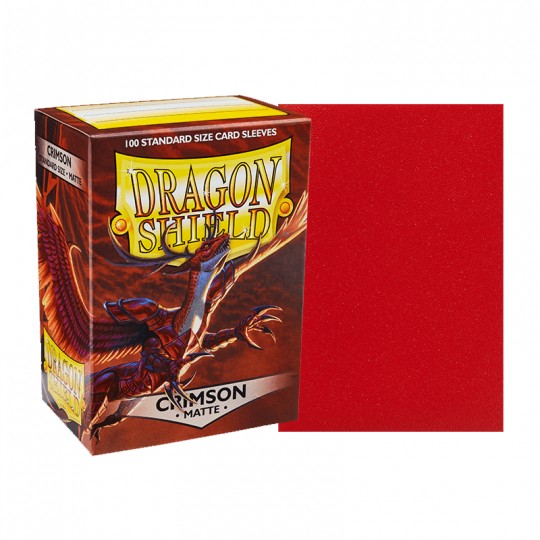 100 Sleeves Dragon Shield : Classic Crimson Dragon Shield - 2