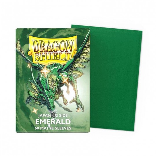 60 Sleeves Dragon Shield : Matte Japanese Emerald Dragon Shield - 1