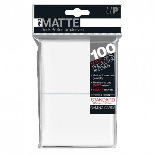 Ultra PRO : 100 Sleeves PRO-Matte Blanc Ultra.PRO - 1
