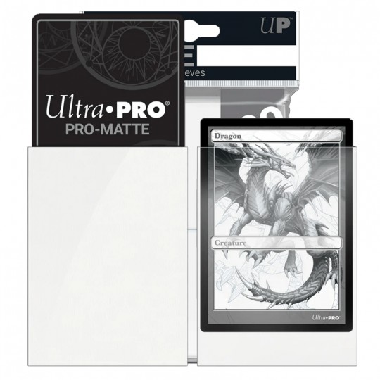 Ultra PRO : 100 Sleeves PRO-Matte Blanc Ultra.PRO - 2