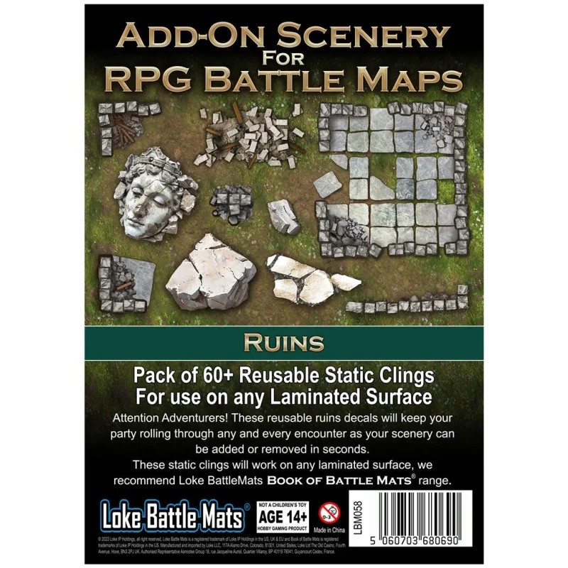 Boite de Livre plateau de jeu : Décorations additionnelles (Ruines)