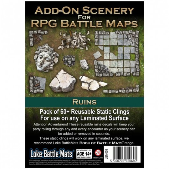 Livre plateau de jeu : Décorations additionnelles (Ruines) Loke Battle Mats - 1