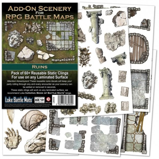 Livre plateau de jeu : Décorations additionnelles (Ruines) Loke Battle Mats - 2