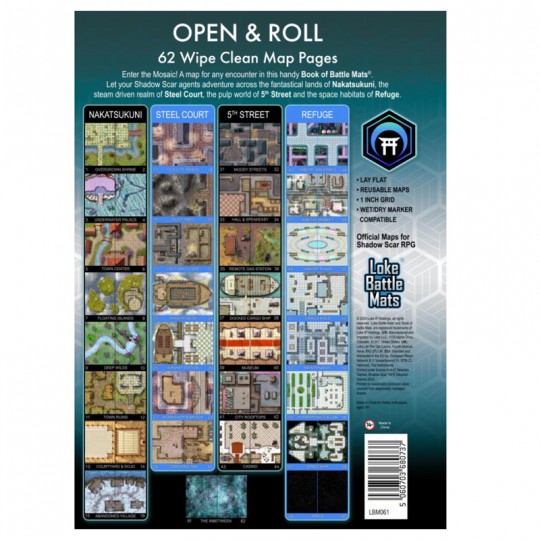 Livre plateau de jeu : Giant Book of Shadow Scar Battle Mats (A3) Loke Battle Mats - 2
