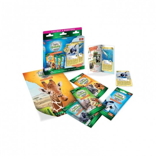 Défis Nature Protect - Coffret 4 Boosters + 2 cartes Totems Orque et Requin Bioviva Editions - 1