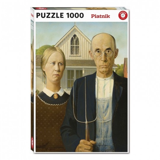 Puzzle 1000 pcs Grant Wood : American Gothic - Piatnik Piatnik - 1
