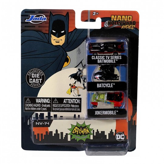 Miniature DC Comics Nano véhicule Batman 2021 classic 3 pack - Jada Toys Jada Toys - 2
