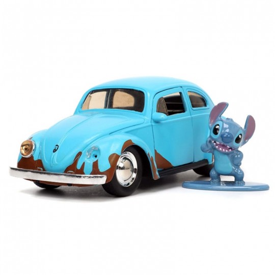 Miniature 1:32 Volkswagen Beetle blue avec figurine Stitch 1959 - Jada Toys Jada Toys - 1