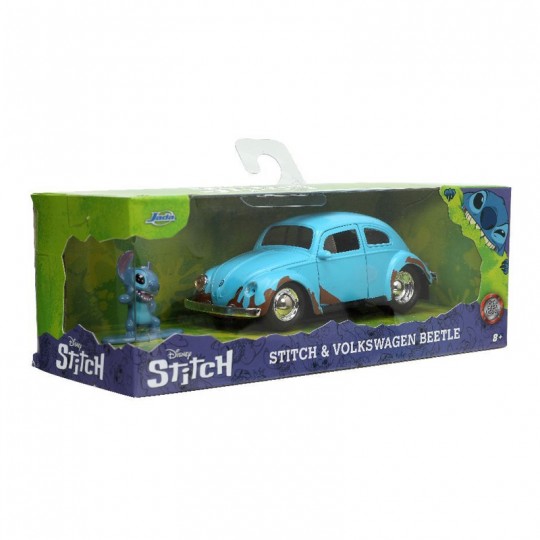 Miniature 1:32 Volkswagen Beetle blue avec figurine Stitch 1959 - Jada Toys Jada Toys - 2