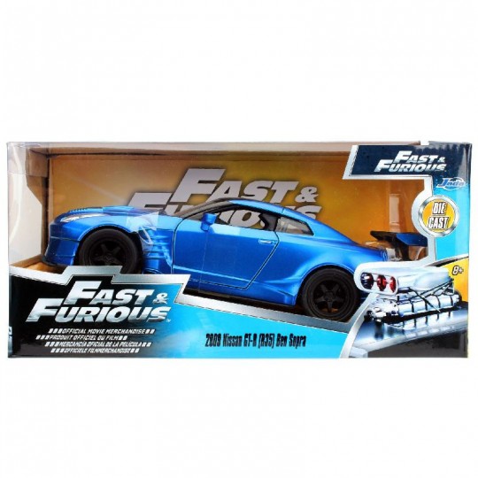 Miniature 1:24 Fast & Furious Nissan GT-R Ben Sopra bleue métallisée 2009 - Jada Toys Jada Toys - 1