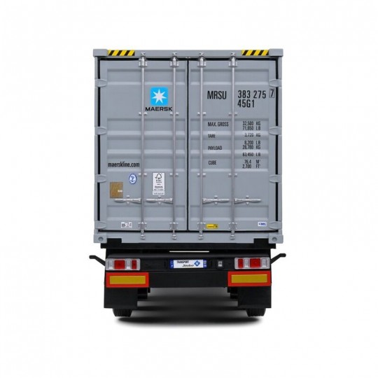 Miniature 1:24 Container Trailer Maersk grey - Solido Solido - 1
