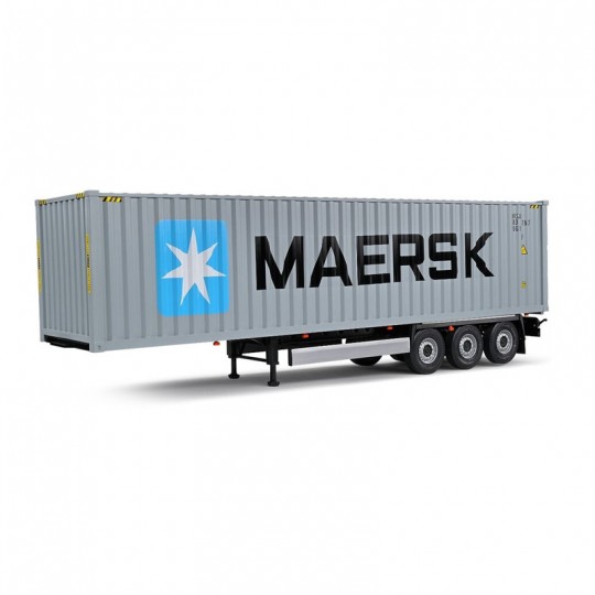 Miniature 1:24 Container Trailer Maersk grey - Solido Solido - 2