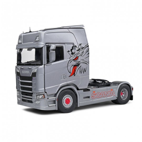 Miniature 1:24 Scania 580S Highline custom silver 2023 - Solido Solido - 2