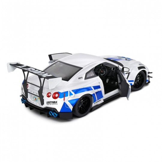 Miniature 1:18 Nissan GT-R Liberty Walk Body Kit 2.0 2024 Blanc et bleu - Solido Solido - 1