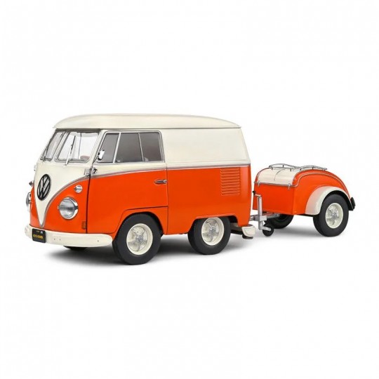 Miniature 1:18 Volkswagen Combi Kool orange et blanc 2023 - Solido Solido - 1