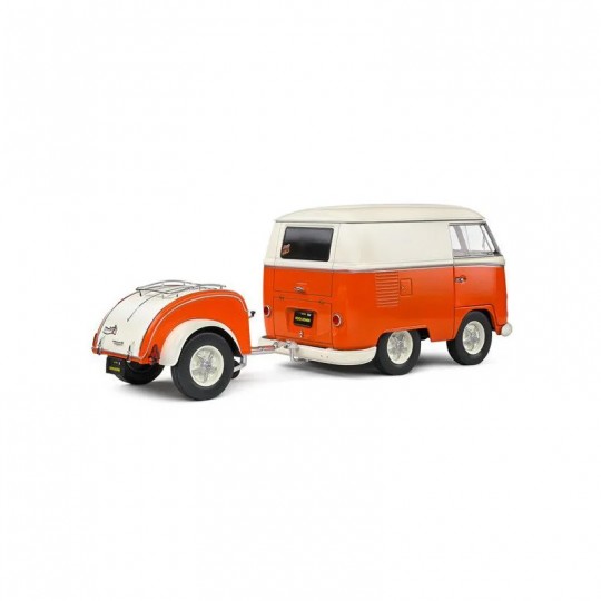 Miniature 1:18 Volkswagen Combi Kool orange et blanc 2023 - Solido Solido - 2