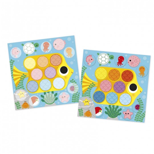 My Arts & Crafts : Coffret Créatif Gommettes Autour de l'étang 2 ans - Janod Janod - 4