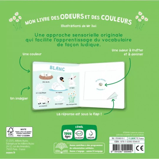 Mon livre des odeurs et des couleurs : La nature - Auzou Auzou - 3