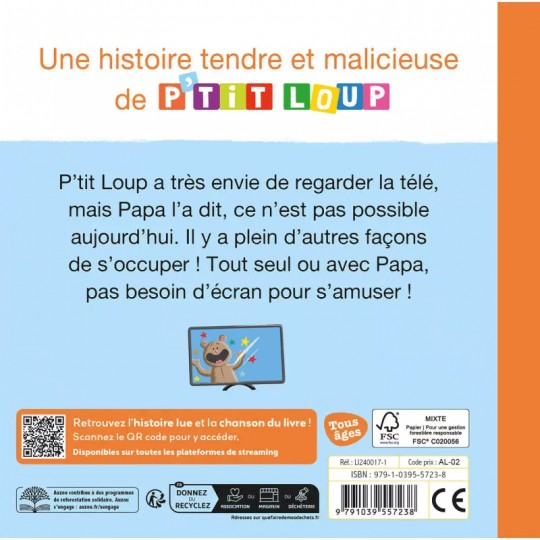 Mon album : P'tit loup passe une journée sans écran - Auzou Auzou - 1