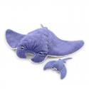 Peluche Les Ptipotos : raie manta Mantalou maman et son bébé violet Les Déglingos - 2 Peluche Les Ptipotos : raie manta Mantalou maman et son bébé violet Les Déglingos - 2