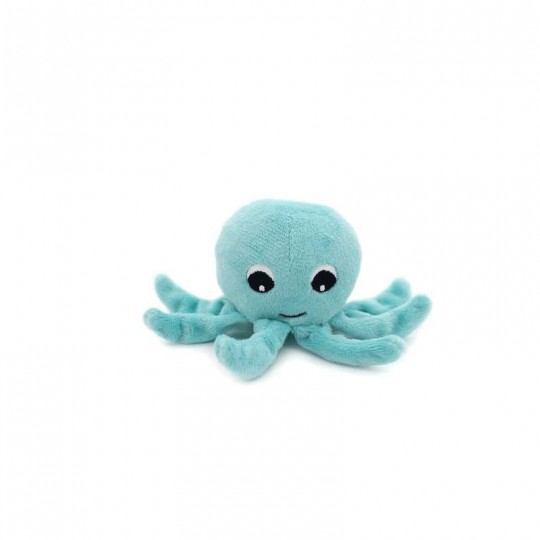 Peluche Les Ptipotos : Pieuvre Filou maman et son bébé bleu aqua Les Déglingos - 3