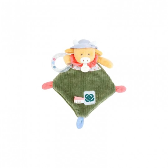 Dans mon jardin : Doudou vache avec hochet billes Aneth 21 cm - Doudou et compagnie Doudou et compagnie - 2