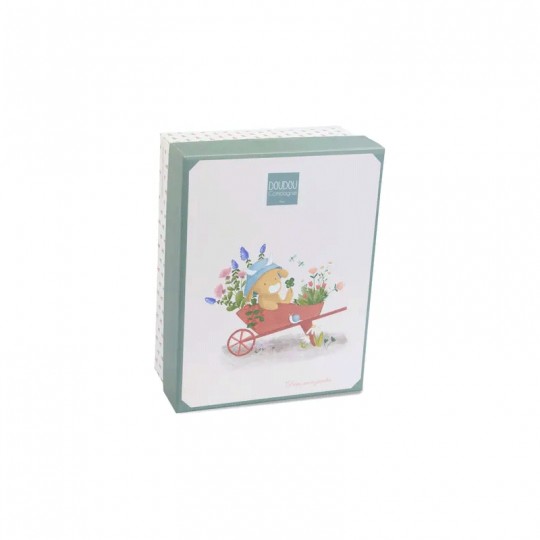 Dans mon jardin : Doudou vache avec hochet billes Aneth 21 cm - Doudou et compagnie Doudou et compagnie - 3