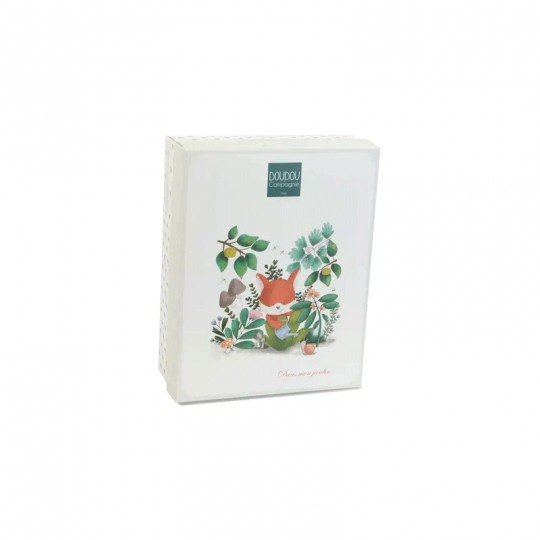 Dans mon jardin : Doudou plat hochet billes Renard Romarin 21 cm - Doudou et compagnie Doudou et compagnie - 3