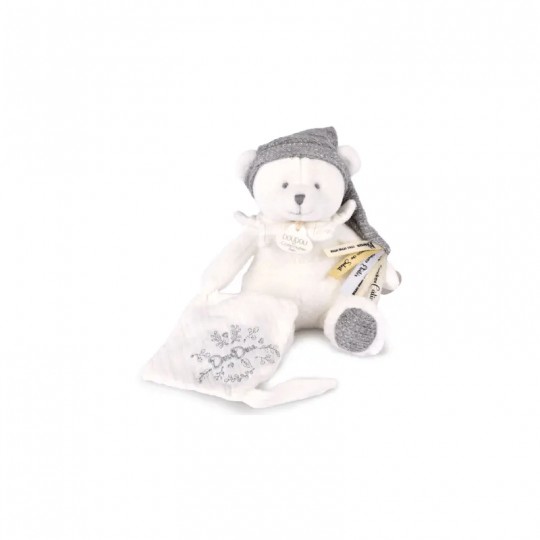 Collection Anniversaire : Ours en peluche Gris attache-sucette 20 cm - Doudou et compagnie Doudou et compagnie - 2