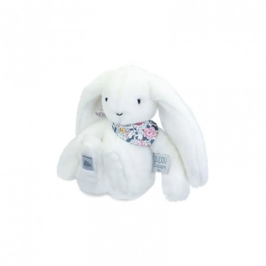 Lapin Fleurette : Peluche Lapin blanc 25 cm - Doudou et compagnie Doudou et compagnie - 2