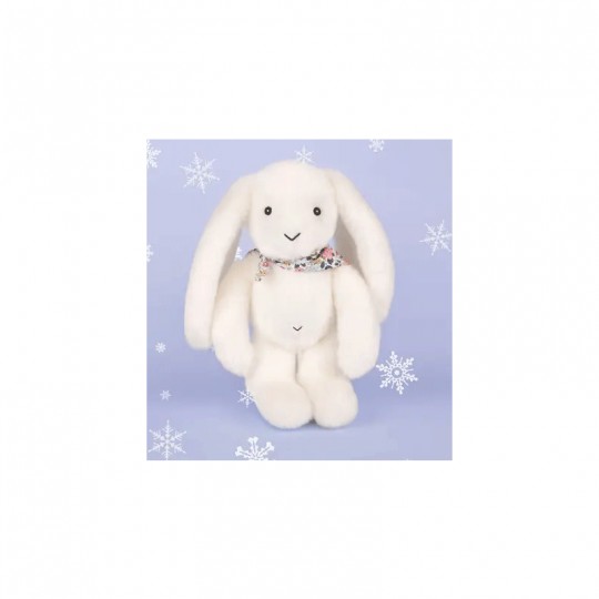 Lapin Fleurette : Peluche Lapin blanc 25 cm - Doudou et compagnie Doudou et compagnie - 3