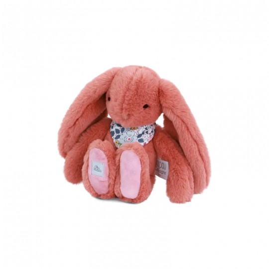 Lapin Fleurette : Peluche Lapin orange 25 cm - Doudou et compagnie Doudou et compagnie - 1