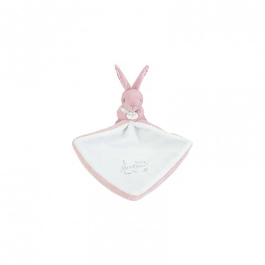 Lapin DOUDOU : Doudou Lapin mouchoir Rose 10 cm - Doudou et compagnie Doudou et compagnie - 3