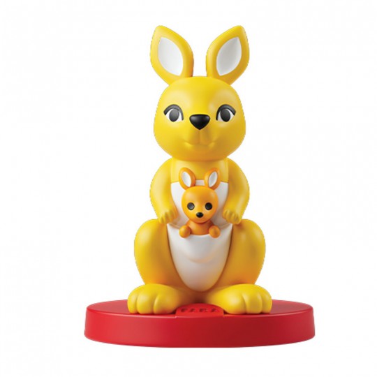 Figurine kangourou avec bébé pour conteuse Un jour en musique - Faba Faba S.R.L - 1