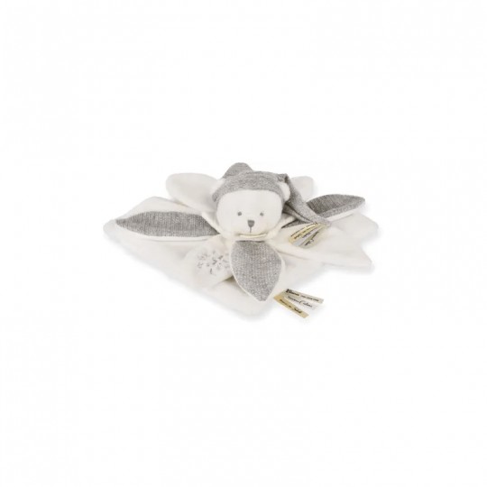 Collection Anniversaire : Doudou plat pétales Ours Gris 25 cm - Doudou et compagnie Doudou et compagnie - 2