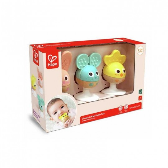 3 hochets à ventouse Animaux - Hape Hape - 1