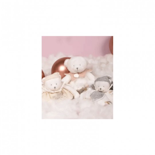 Collection Anniversaire : Peluche eveil Bébé Ours Blanc 30 cm - Doudou et compagnie Doudou et compagnie - 1