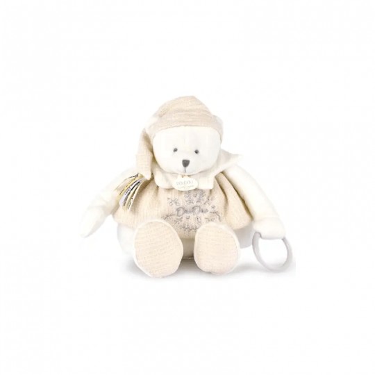 Collection Anniversaire : Peluche eveil Bébé Ours Blanc 30 cm - Doudou et compagnie Doudou et compagnie - 2