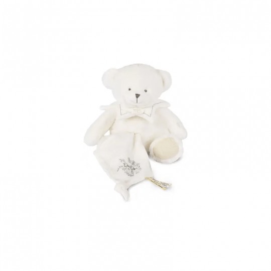 Doudou mouchoir Ours Blanc 30 cm - Doudou et compagnie Doudou et compagnie - 2