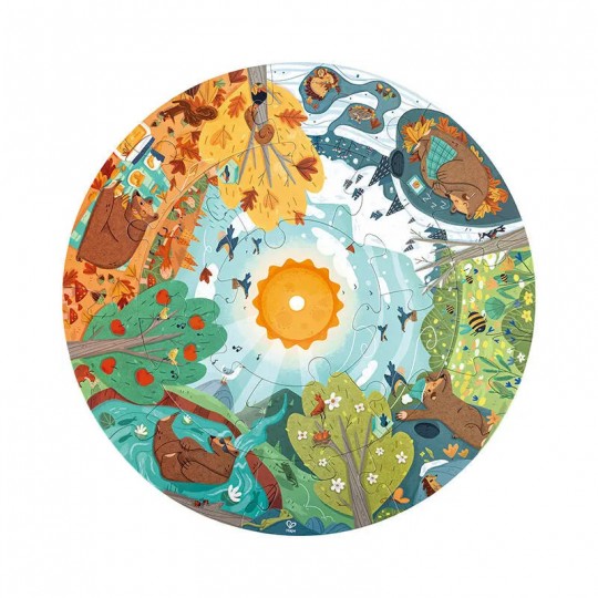 Puzzle circulaire 4 saisons - Hape Hape - 1
